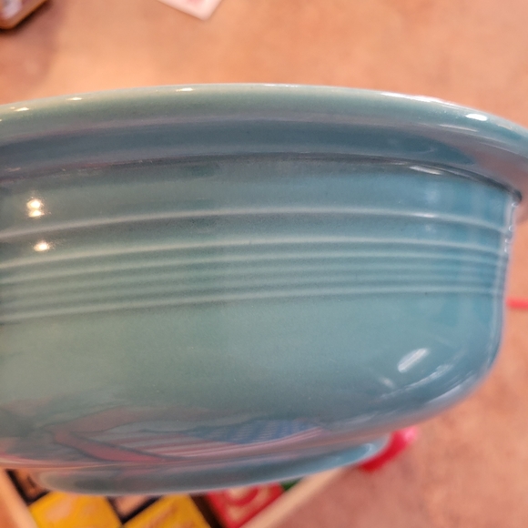 Vintage Fiesta 8.5" Nappy Bowl ~ Fiestaware ~ Serving Bowl ~ Turquoise - Picture 8 of 16